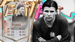 95 FUT BIRTHDAY ICON PUSKAS PLAYER REVIEW FIFA 23 [upl. by Lebazi]