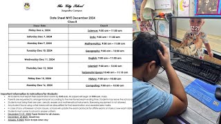 Mid Years Exams ka timetable aa gaya study cricket match [upl. by Scholem]