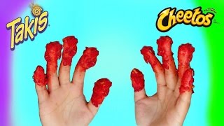 100 Layers of HOT CHEETOS vs TAKIS POWDER [upl. by Aserret119]