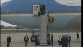 Air Force One arrives at Kennedy Space Center [upl. by Ysabel]