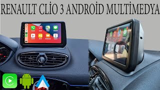 Renault Clio 3  Kablosuz Carplay amp Android Multimedya [upl. by Hamal]