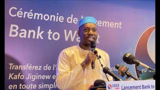 Discours de Daouda Coulibaly lors du lancement du Bank To Wallet de Kafo Jiginew et SAMA Money [upl. by Rehptosirhc615]