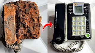 I Cleaned The Worlds DIRTIEST Landline Phone  ASMR [upl. by Nelram320]