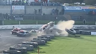 National saloon stockcar final  Cowdenbeath racewall 151023 [upl. by Houston66]