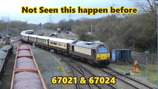 Rare shunting footage of quotThe British Pullmanquot in Hinksey Yard 131223 [upl. by Ahsiatal]