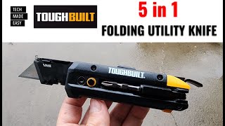 TOUGHBUILT 5 in 1 UTILITY KNIFE Close Look TBH412IM [upl. by Mendelsohn639]