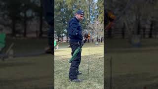 Shooting a Samick Sage Takedown Recurve Bow at 30 yards archery outdoors bullseye [upl. by Ttelrats]