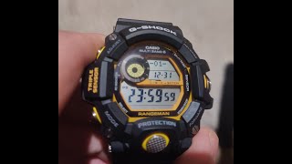 Casio GSHOCK  MASTER OF G  LAND RANGEMAN  GW9400Y1  Yellow Accent [upl. by Naivat]