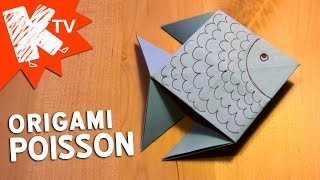 Poisson en papier  origami facile [upl. by Nide802]