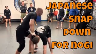 Japanese snap down for nogi grappling [upl. by Ihcekn]