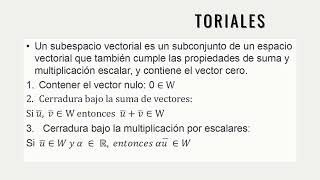 Espacios y subespacios vectoriales conjuntos generadores e independencia lineal [upl. by Quartus]