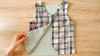 Have You Ever Seen The Way To Sew A Reversible Vest Easily Like This [upl. by Vanni]