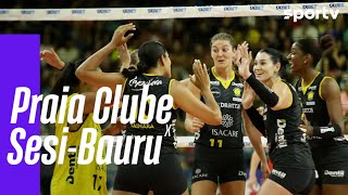 PRAIA CLUBE 3 X 0 SESIBAURU MELHORES MOMENTOS  SUPERLIGA FEMININA DE VÔLEI  sportv [upl. by Olympia]