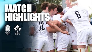 U18 International Series opener  England U18 Men v Ireland  Match highlights [upl. by Arocet]