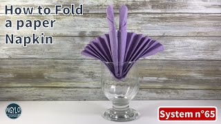 How to fold a paper napkin  Candle into a Glass  Napkin Folding [upl. by Leiuqese478]