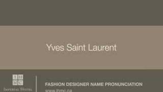 Yves Saint Laurent [upl. by Lontson]