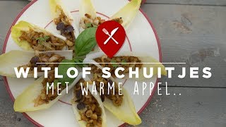 Voorgerecht Witlof schuitjes met warme appel [upl. by Engvall833]