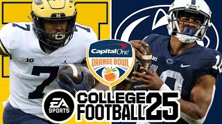 11 Michigan vs 10 Penn State  CFP Semifinals EA College Football 25 [upl. by Nazay]