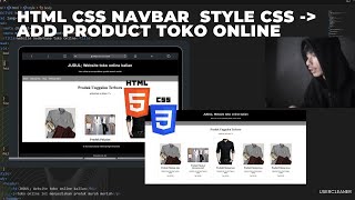 style navbar horizontal add produk html di toko online [upl. by Janos450]