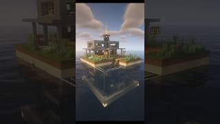 Minecraft Builds Shorts  Building a Modern Water House [upl. by Dnomra]