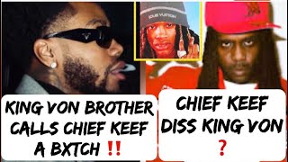 King Von Brother Calls Chief Keef Out Says Foenem Took Chief Keef Gun amp Chain Back In The Day [upl. by Nyliuqcaj]