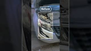 Removing Headlight Yellowness  Wait for end result [upl. by Wystand]