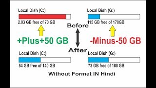 How to resize computer hard disk partition in windows 7810 [upl. by Nomrac]