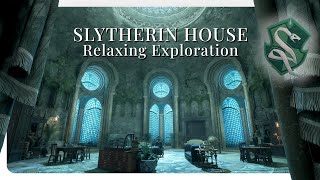 Exploring The Mysterious Slytherin House  Relaxing Hogwarts Legacy Tour  Ambiance amp Music  4K [upl. by Ecirrehs]