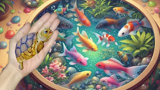 catching fish colorful fish goldfish koi fish betta fish turtles crabs catfish [upl. by Symer469]