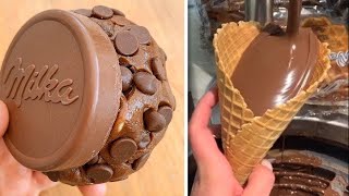 So Yummy Chocolate MELTED Cake Recipe  Oddly Satisfying Chocolate Cake Video Compilation  MrChef [upl. by Lister]