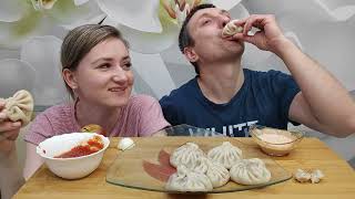 МУКБАНГ ХИНКАЛИ РУЧНОЙ РАБОТЫ ОТ НАСТИ  HANDMADE MUKBANG KHINKALI [upl. by Dael]