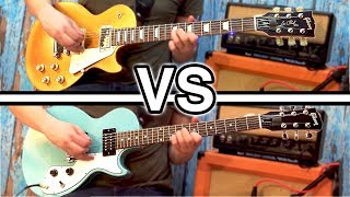 Gibson M2 VS Gibson Les Paul Tribute T  Cheapest New Les Paul Battle [upl. by Eiddam]