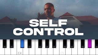 Frank Ocean  Self Control piano tutorial [upl. by Ruford]