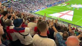 England fans singing National Anthem V Serbia Euro 2024 [upl. by Ruon766]