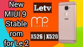 Miui 9 stable rom for le2 x526  x520 2018 [upl. by Enaelem]