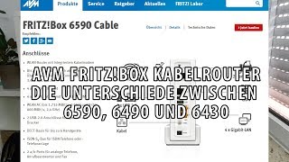 AVM FRITZBox Kabelrouter Unterschiede zwischen 6590 6490 und 6430 im Vergleich [upl. by Kizzie]