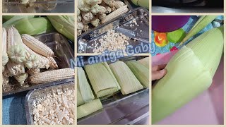 Cómo hacer unos deliciosos tamalitos de elote paso a paso y de manera fácil Mi amiga Gaby [upl. by Mendel]