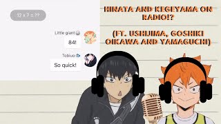 Kageyama and Hinata on radio  haikyuu x their VA  haikyuu texts [upl. by Melar752]