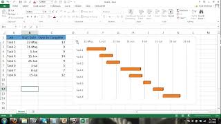 Gantt Chart Excel Tutorial  How to make a Basic Gantt Chart in Microsoft Excel [upl. by Latia]