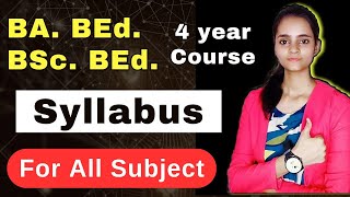 BA BEd  BSc BEd Syllabus Download For All Subject  For All University [upl. by Aivat]