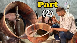 Coppersmitting  Making a handmade copper confectionary potPatil Halwa😍🇮🇷 part 2 [upl. by Kcirddot]