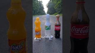 Coke Fanta Sprite amp Mentos EXPERIMENT experiment shorts [upl. by Grew]