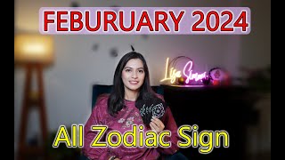 FEBRUARY 2024 Horoscope   February 2024 Monthly Prediction All 12 RashiZodiac Tarot [upl. by Wiener]