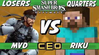 CEO 2023  MVD Snake vs Riku Steve Losers Quarters  Smash Ultimate [upl. by Udenihc]