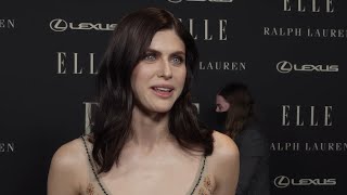 Alexandra Daddario Interview at ELLEs 27th Annual Women In Hollywood Celebration [upl. by Reddy]