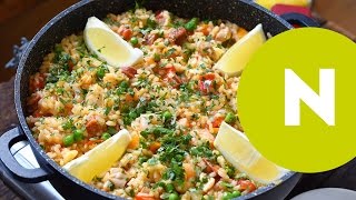 Egyszerű csirkéskolbászos paella  Nosalty [upl. by Ailhad42]