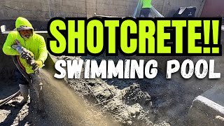 Swimming Pool Build Concrete shotcrete [upl. by Rowell]