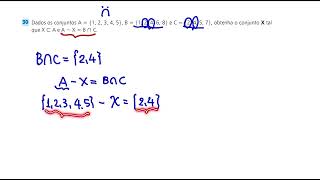 Teoria de conjuntos união interseção e diferença de conjuntos exercício 30 [upl. by Averir]