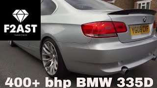 BMW 335d  400 bhp  Acceleration [upl. by Mcclees]