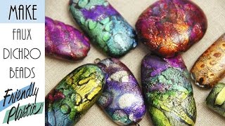 HOW TO CREATE BEADS WITH FRIENDLY PLASTIC  PART 2  FAUX DICHROIC [upl. by Glaudia441]